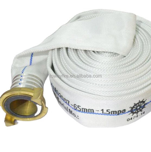 Tuyau d'incendie blanc de taille Storz 1.5 "x 30 mètres avec tuyau d'eau de couplage Storz en cuivre et aluminium pour vanne - Product Image 1