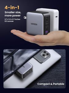 <span class=keywords><strong>Chargeur</strong></span> d'ordinateur portable compact pliable à charge rapide Ugreen Nexode 100W GaN USB-C <span class=keywords><strong>4</strong></span> ports pour MacBook Pro/<span class=keywords><strong>Air</strong></span> <span class=keywords><strong>iPad</strong></span> Pro pour 17/16/15 pouces - Product Image 5