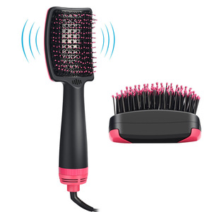 Hot Air Comb Blow Dryer With Negative Ion For Straightening And <b>Curling</b> Hair Electric Hair Styler ABS Material - Product Image 1