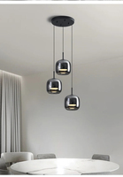 Luminaire suspendu décoratif pour hôtel, allée, maison, ambiance mode, avec abat-jour en verre miroir à tête unique