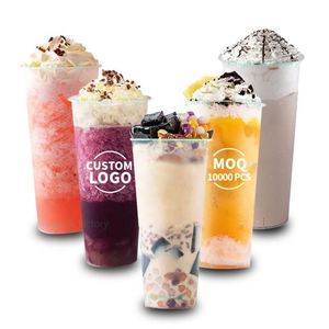 Vaso de Plástico Desechable de 500/700 ml con Tapa para Té de Burbujas, Personalizado con Logotipo, Apto para Alimentos, para Jugos y Smoothies - Product Image 1