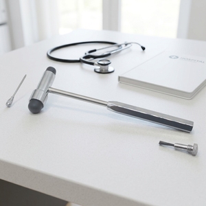 <span class=keywords><strong>Marteau</strong></span> réflexe en acier inoxydable, <span class=keywords><strong>marteau</strong></span> <span class=keywords><strong>de</strong></span> percussion multifonctionnel avec deux sondes détachables pour la biologie et la réaction physique - Product Image 4