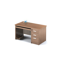 Bureau d'ordinateur de bureau simple Tiroirs verrouillables Table de commis à usage général avec trois tiroirs Table du personnel d'étude