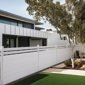 Panneau de clôture en <span class=keywords><strong>bois</strong></span> composite résistant aux intempéries Wpc Diy Wpc Fence Set complet <span class=keywords><strong>180X180</strong></span> Wpc Fence Panel White - Product Image 2
