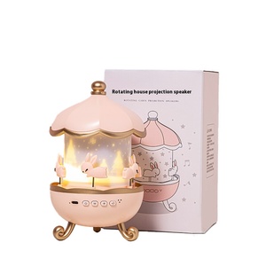 2025 New LED chiếu ánh sáng ban đêm có thể sạc lại 360 độ ROTARY ABS hộp âm nhạc hiện đại lãng mạn chiếu cho kỳ nghỉ quà tặng 5V - Product Image 1