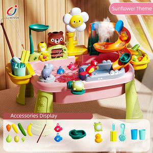 Table <span class=keywords><strong>d</strong></span>'<span class=keywords><strong>eau</strong></span> rose Chengji Play Toy <span class=keywords><strong>pour</strong></span> jeu <span class=keywords><strong>d</strong></span>'imitation, système de circulation <span class=keywords><strong>d</strong></span>'<span class=keywords><strong>eau</strong></span> automatique en forme de tournesol, jouet <span class=keywords><strong>d</strong></span>'évier de cuisine électrique simulé - Product Image 2