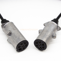 TPU -40 ℃ résistance au froid 7 broches 7 noyaux N Type prise en aluminium ABS/EBS remorque adaptateur câble bobine spirale remorque cordon