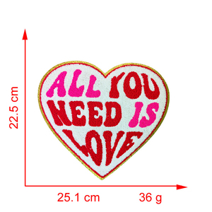 2025 nouveau Design grande taille chenille Patch fer le jour de la Saint-Valentin bébé amour plus foudre maman cerise coeur baiser - Product Image 3