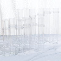 Lot de 6 Bouteilles Transparentes Minimalistes en Verre pour Fleurs, Décoration d'Intérieur, Contenants de Propagation, Terrarium, Jardinière en Verre, Bar Mitzvah