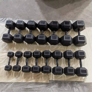 Factory Direct Gym Rubber <strong>Hexagon</strong> Dumbbell Set 1-50kg 5-120LB Hex Rubber <strong>Dumbell</strong> for Weight Lifting - Product Image 2