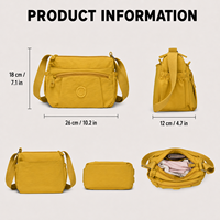 Sac bandoulière pour femme, sac de créateur en tissu Oxford, multi-poches, sac à bandoulière décontracté, OEM ODM, vente en gros, 20 pièces, usine