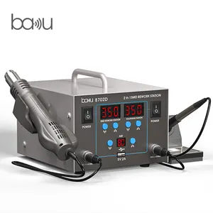 Professional Repairing Tools BAKU Ba-8702D 2 In 1soldering Station Led Digital Display Smd Hot Air Rework Soldering Station