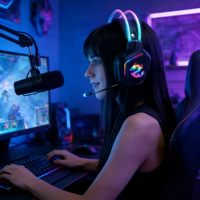 PJT-DEP2474 Prix surprise Casques et écouteurs de jeu Son de jeu Casque de jeu pour PC Jeu Casque filaire LED avec micro