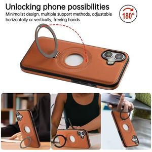 Custodia in pelle di moda con anello magnetico con supporto 360 custodia per telefono per <span class=keywords><strong>iPhone</strong></span> 15 Pro Max in Stock per <span class=keywords><strong>iphone</strong></span> 16 15 14 spedizione gratuita - Product Image 6