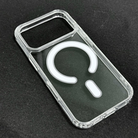Coque de protection rigide transparente en acrylique simple de qualité supérieure 2025 avec aimant pour iPhone 17 Air 16 Pro Max