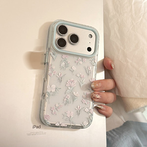 <span class=keywords><strong>Cover</strong></span> per iPhone 17 Pro Max 14 con Fiori Blu Freschi, Morbida e Fresca al Tatto, Trasparente per iPhone 13 12 11 - Product Image 3