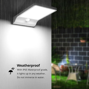 36LEDs PIR del sensore di movimento della luce di Via <span class=keywords><strong>Solare</strong></span> 3 modalità Outdoor lampada da parete della luce A Risparmio Energetico Impermeabile Yard Path Casa garde - Product Image 4