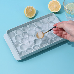 Molde redondo para Hacer bolas de hielo, bandeja de cubitos de hielo con tapa, fabricante de bolas de hielo, congelador, 2023 - Product Image 3