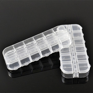 12 Lưới Nhựa Trong Suốt Lưu Trữ Trường Hợp Cho Móng Tay Nghệ Thuật Thạch Hoa Khô Bông Tai Đồ Trang Sức Và Làm Móng Tay Công Cụ - Product Image 4