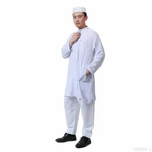 2022 High quality men muslim clothing fashion shine style and malaysia muslim thobe men wear baju melayu