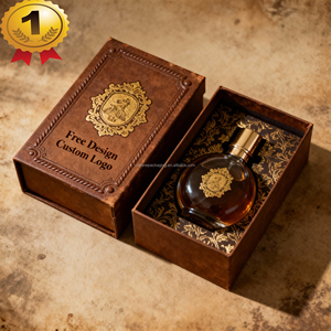 Boîte cadeau magnétique de luxe personnalisée pour parfum, soin de la peau, sérum, écologique, recyclable, imprimée à l'encre de soja, pour flacon noir certifié - Product Image 2