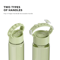 Bouteille d'eau Tritan 460 ml/16 oz, anti-fuite, sans BPA, bouteille de voyage compacte pour enfants avec poignée, logo personnalisé, vente en gros