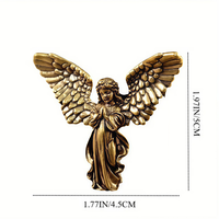 Statue d'ange gardien en laiton avec des ailes, décoration de bureau parfaite, cadeau pour petite amie, décoration d'automne pour la maison et le bureau, figurine de collection