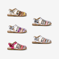 Sandalias Planas de Princesa para Niñas, Estilo Gladiador, Antideslizantes, Transpirables, Casuales, para Playa y Fiesta, ARIACA, Logotipo Personalizado, MOQ Bajo