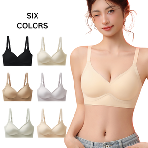 Reggiseno Senza Ferretto Morbido e Confortevole in Sei Colori, Supporto Senza Cuciture, Elegante Scollo a V, Effetto Push-up, Lingerie Femminile Senza Cuciture - Product Image 2