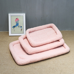 Cat Bed Oval Faux Fur Pet <b>Mat</b> Small Medium <b>Large</b> For Dog And Cat Winter Warm Comfortable Sleeping Pad Blue Pink Green Khaki - Product Image 2