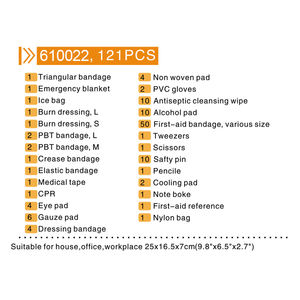 चिकित्सा आर्थिक कार आपातकालीन उपकरण प्राथमिक चिकित्सा किट थोक इको फ्रेंडली चिकित्सा किट - Product Image 4