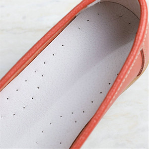 Chaussures plates en cuir véritable pour femme, grandes tailles 44, à talons plats et semelles souples, à enfiler, style « Mom Shoes », avec talon compensé pour l'équilibre - Product Image 3