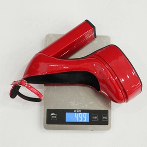 Sandales à talons épais et plateforme large pour femme, grande taille 48, avec bride de cheville respirante, printemps-été, escarpins brillants en cuir verni - Product Image 6