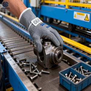 Factory Directly Supply Anti-slip Cut Resistant (Level 5) Mesh Texture Hppe Nitrile Black <strong>Garden</strong> Kitchen Work Safety <strong>Gloves</strong> for - Product Image 1