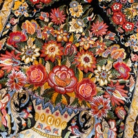 Karpet Mewah Grosir Pabrik, Tenun Mesin, Bahan Modal Lembut, Motif Vas Bunga Persia, Dekorasi Rumah 50*80cm
