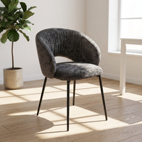 Fauteuil d'appoint en tissu touffeté à imprimé léopard, design ergonomique moderne pour salon, salle à manger, bureau à domicile