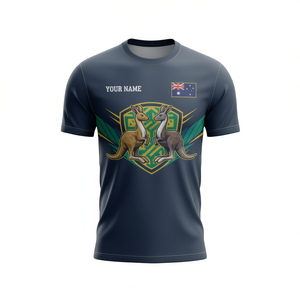 T-shirt personalizzata per il Giorno dell'Australia con icona canguro e barbecue, regalo per il 26 gennaio - Product Image 2