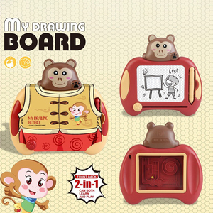Pizarra Magnética 2 en 1 con Diseño <span class=keywords><strong>de</strong></span> Mono y Juego <span class=keywords><strong>de</strong></span> Laberinto <span class=keywords><strong>para</strong></span> Niños, Borrable, <span class=keywords><strong>para</strong></span> Dibujar y Aprender <span class=keywords><strong>de</strong></span> Forma Interactiva - Product Image 3