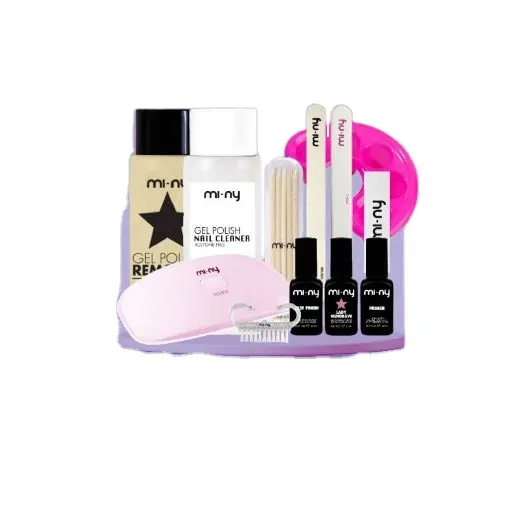 ITALIAN HIGH QUALITY GEL POLISH KIT WITH TRAVEL WHITE LED LAMP FOR A PERFECT APPLICATION OF GEL NAIL POLISH
