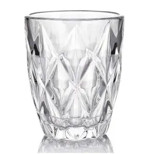 Vasos de cristal de colores, copas de vino, vasos de agua potable, vaso de cristal azul prensado, Copas de Copa, venta al por mayor