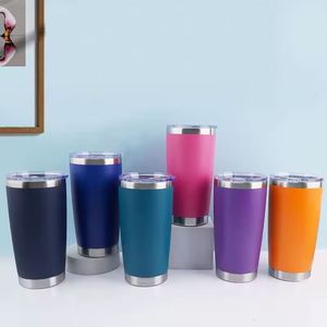 Gobelet isotherme personnalisé de 20 oz à double paroi en acier inoxydable, carré, moderne, pour les voyages, avec couvercle, pour la bière, le café, à utiliser en voiture - Product Image 6