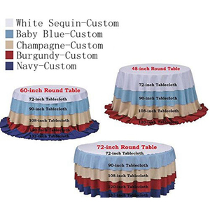 Factory Customized 100% Polyester Crocheted Round <b>Tablecloth</b> Wholesale Oilproof & Waterproof Plain Dyed for <b>Parties</b> or Weddings - Product Image 2