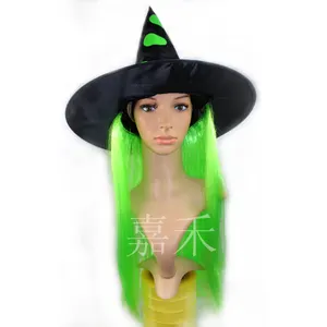 Factory wholesale with cheap price of new design of hat witch wig suit for halloween wig for the halloween party