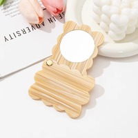Miroir cosmétique compact portable en forme de nuage en acétate lumineux de qualité supérieure avec logo personnalisé pour femmes