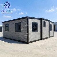 Maison préfabriquée extensible prête à être expédiée, conteneur de 20 pieds ou 40 pieds, villa préfabriquée, maison préfabriquée à 2, 4 ou 5 chambres, casa contenedor