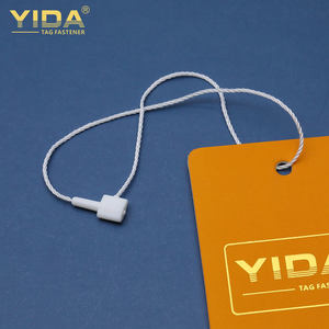 Étiquettes de taille pour vêtements en polyester avec boucle, noires et blanches, à suspendre, avec cordon - Product Image 4