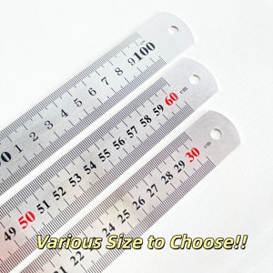 Fabrieksdirect verkoop roestvrijstalen liniaal 30cm 60cm 1m zowel metrisch als inch maat voor meten & tekenen - Product Image 2