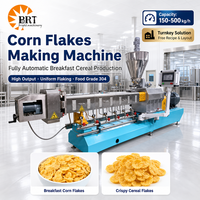 Machine automatique de fabrication de céréales pour petit-déjeuner, de flocons de maïs et de flocons d'avoine instantanés, ligne de transformation alimentaire pour usine.
