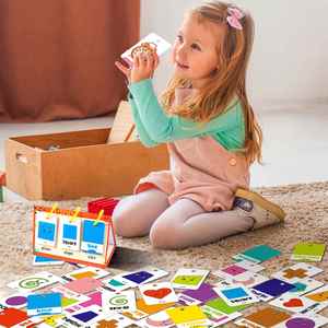 Juguete Educativo Temprano para Niños, 60 Piezas, Tarjetas de Memoria con Formas <span class=keywords><strong>y</strong></span> Colores, Tabla de Aprendizaje para Niños - Product Image 4
