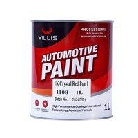 Peinture automobile à séchage rapide Flash Clear Pearl Peinture laque acrylique perle rouge 1K Diluant automobile